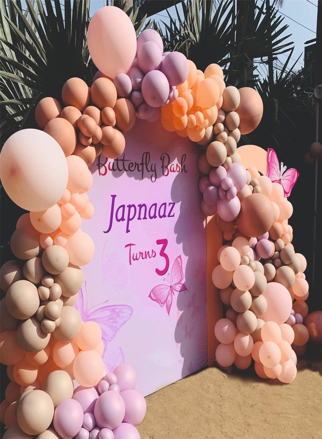 YOURS DECOR طقم زينة بالونات وردية خوخية من يورز ديكور، 52 قطعة، هدايا حفلات للأطفال والكبار، أدوات زينة للأولاد والبنات والزوجات والأزواج - Image 1